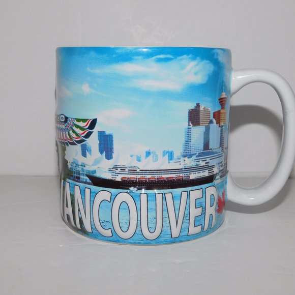 vintage 2001 Snowcap Trading Vancouver 3D Scene Mug Totem Ferry  Downtown - Picture 2 of 8